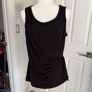 Michael Kors Black Draped Blouse